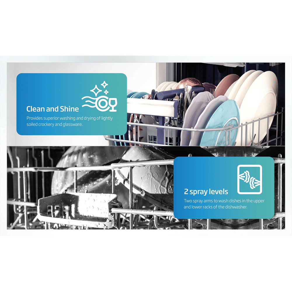 Buy VOLTAS beko 8 Place Settings Free Standing Dishwasher with 2 Spray